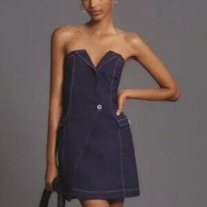 Maeve Strapless Linen Mini Dress